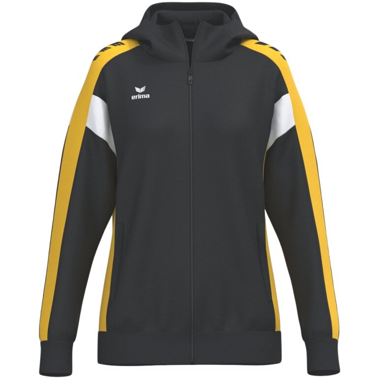 Erima Celebrate 125 Training Jacket with Hood (breathable, 100% polyester) black/yellow ladies