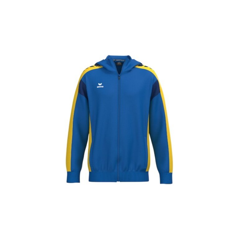 Erima Celebrate 125 Training Jacket with Hood (breathable, 100% Polyester) royal blue/yellow Men's