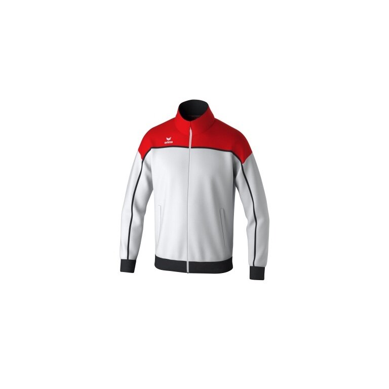 Erima Training Jacket Change (recycled Polyester, high wearing comfort) white/red/black boys