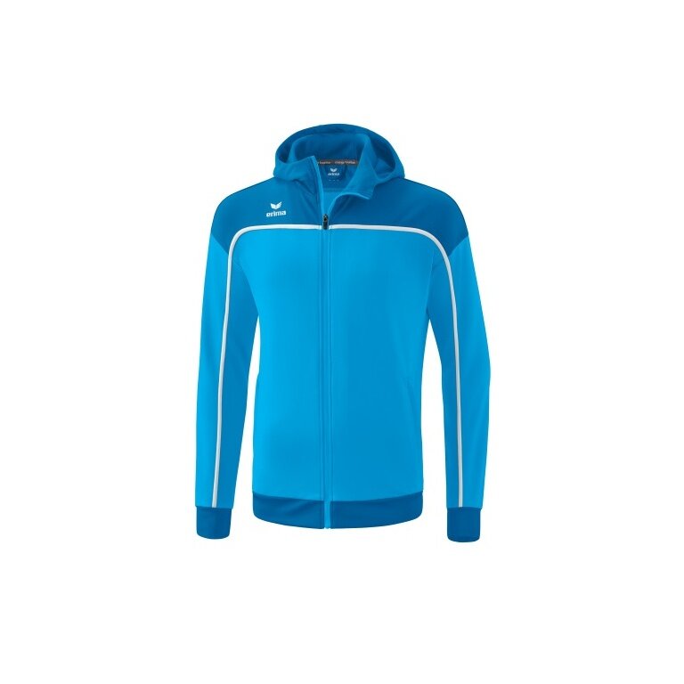 Erima Training Jacket Change with Hood (recycled Polyester, durable, with zip pockets) turquoise blue Men