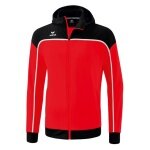 Erima Training Jacket Change with Hood (recycled Polyester, durable, with zipper pockets) red/black Boys