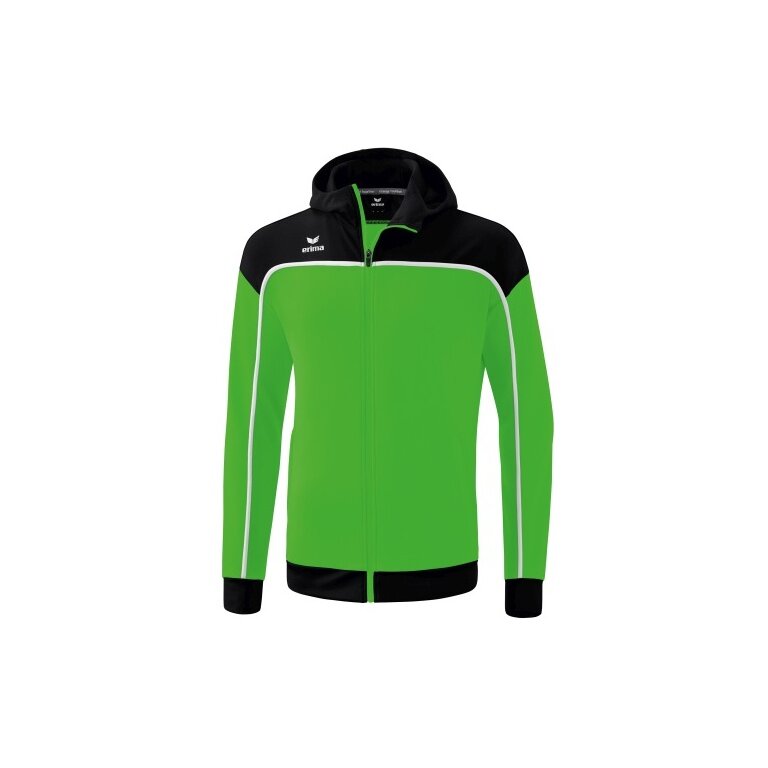Erima Training Jacket Change with Hood (recycled Polyester, durable, with zip pockets) green/black Boys