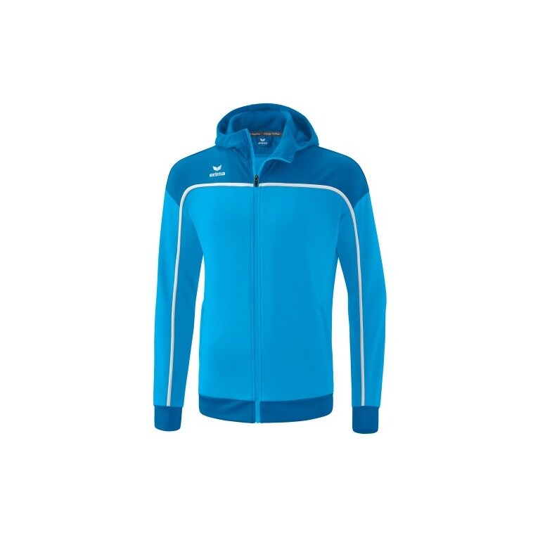 Erima Training Jacket Change with Hood (recycled Polyester, durable, with zip pockets) Curacao Blue Boys