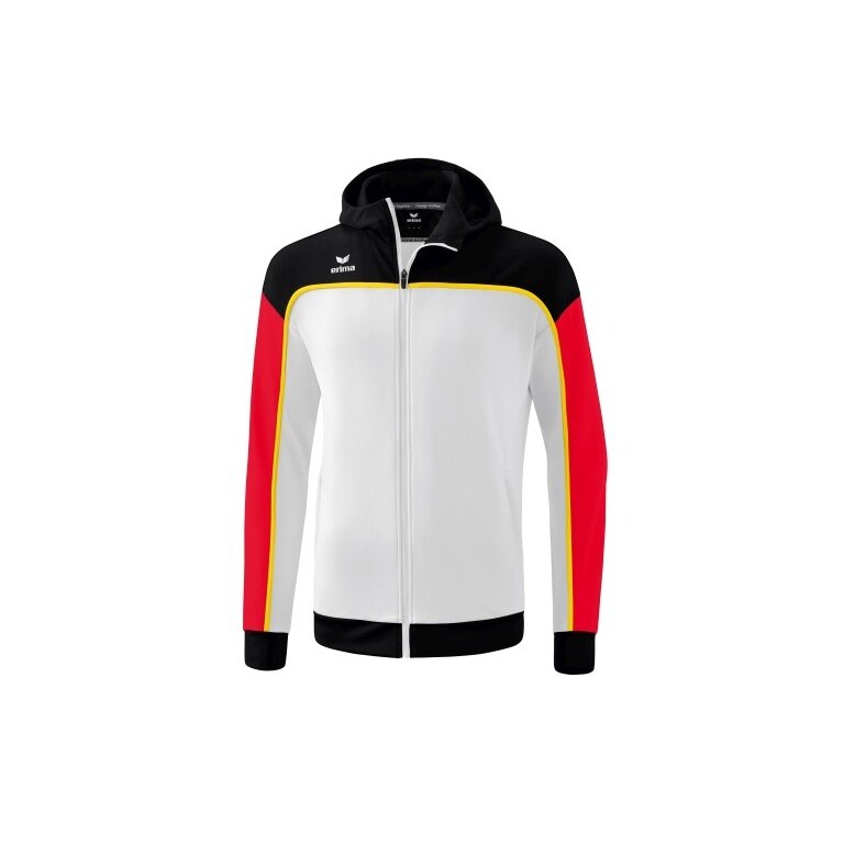 Erima Training Jacket Change with Hood (recycled Polyester, durable, with zip pockets) white/black Boys