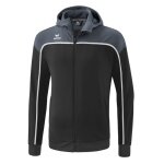 Erima Training Jacket Change with Hood (recycled Polyester, durable, with zip pockets) black/grey Men