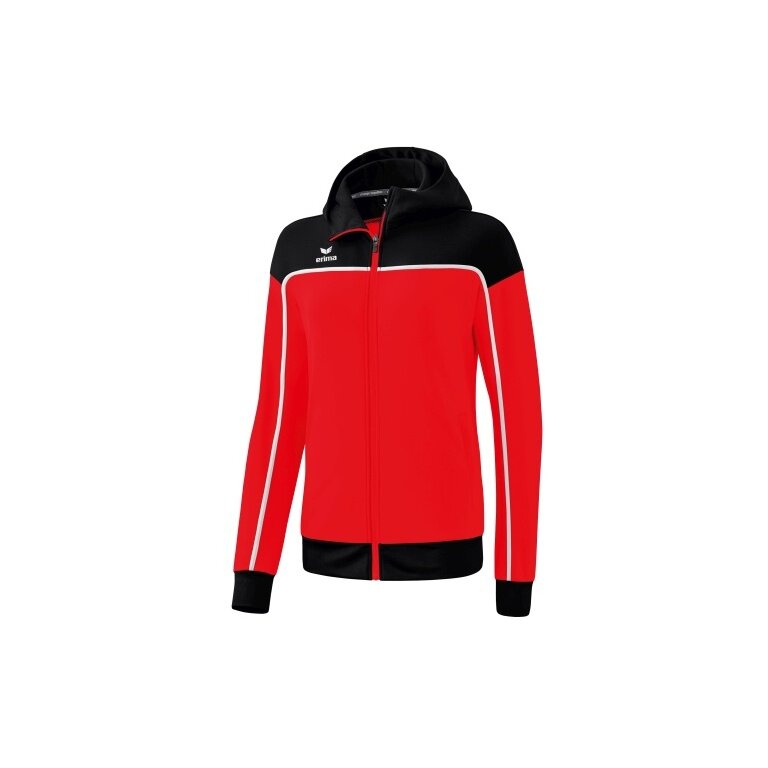 Erima Training Jacket Change with Hood (durable, with zip pockets) red/black Women