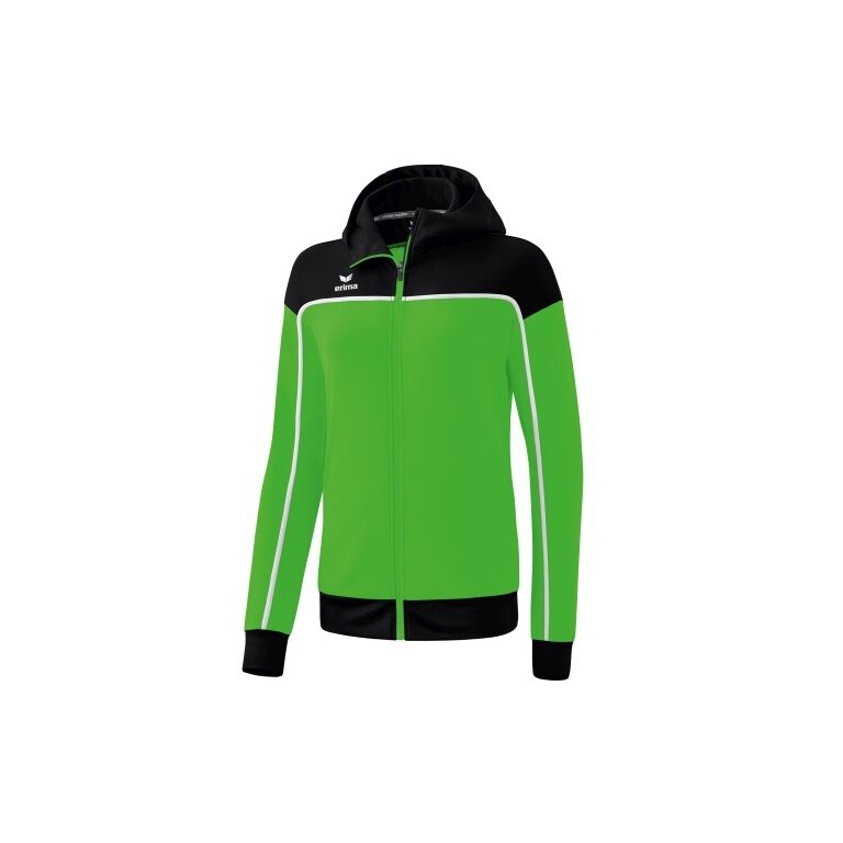 Erima Training Jacket Change with Hood (durable, with zip pockets) green/black Women