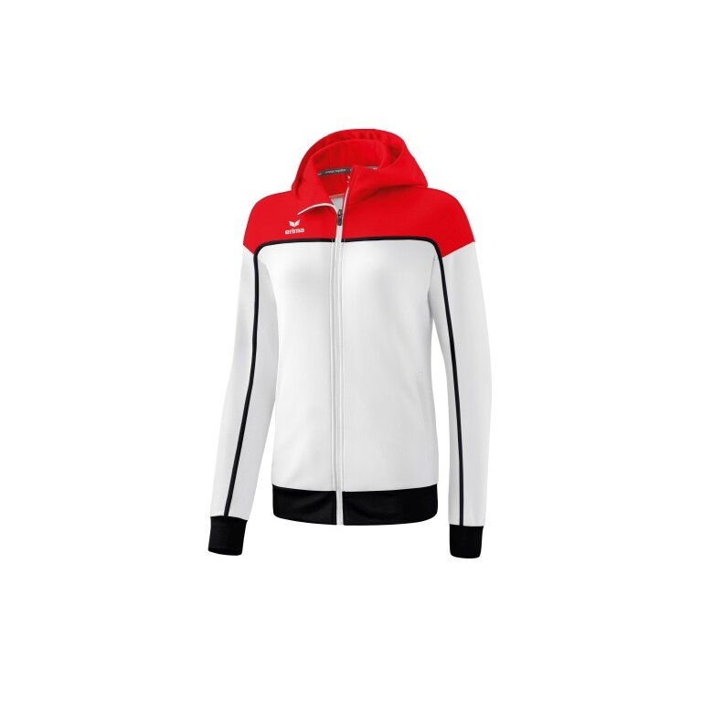 Erima Training Jacket Change with Hood (durable, with zip pockets) white/red Women
