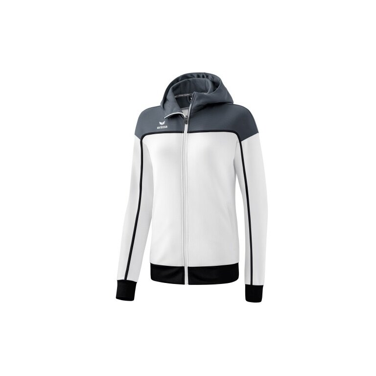 Erima Training Jacket Change with Hood (durable, with zip pockets) white/grey Women