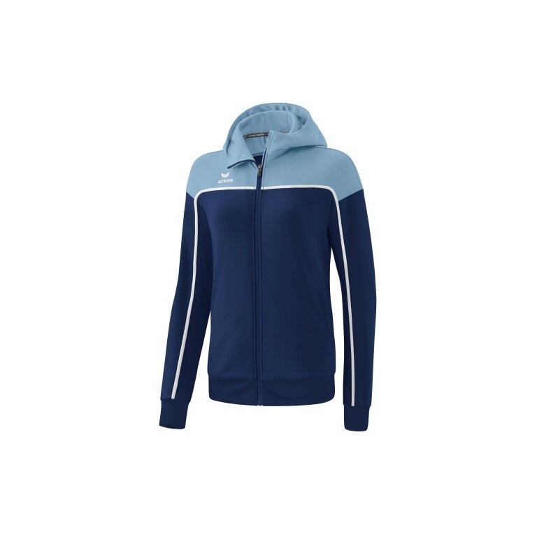 Erima Training Jacket Change with Hood (durable, with zip pockets) navy blue/denim blue Women