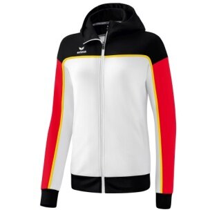 Erima Training Jacket Change with Hood (durable, with zip pockets) white/black/red Women