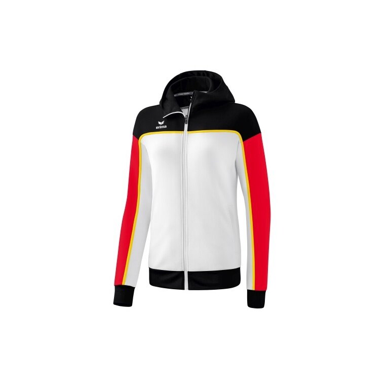 Erima Training Jacket Change with Hood (durable, with zip pockets) white/black/red Women