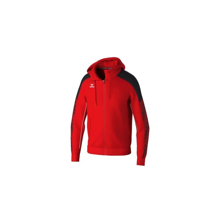 Erima Training Jacket Evo Star with Hood (high wearing comfort) red/black Kids