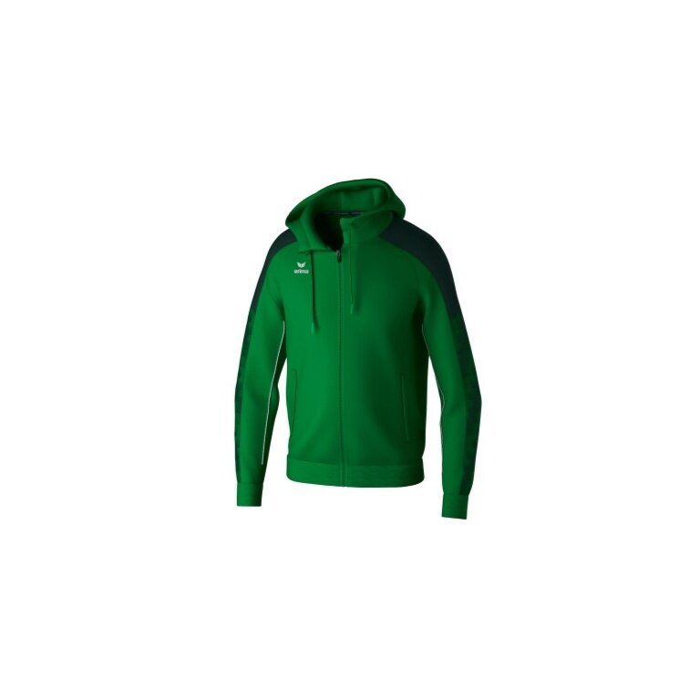 Erima Evo Star Training Jacket with Hood (high wearing comfort) emerald green/pine Kids