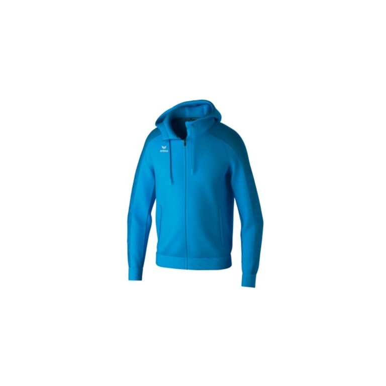Erima Evo Star Training Jacket with Hood (high wearing comfort) curacao blue Kids