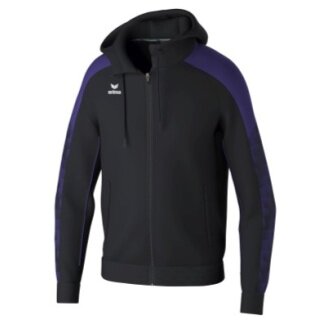 Erima Evo Star Training Jacket with Hood (high wearing comfort) black/purple Men's