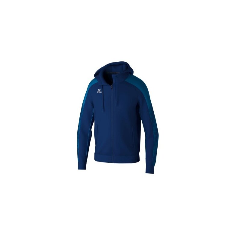 Erima Evo Star Training Jacket with Hood (high wearing comfort) navy blue/blue Kids
