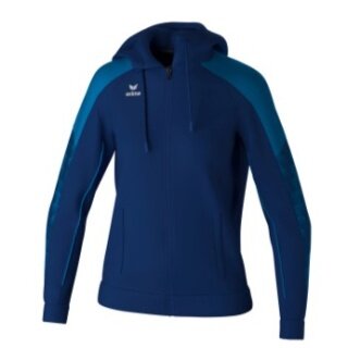 Erima Evo Star Training Jacket with Hood (high wearing comfort) navy blue/blue Ladies