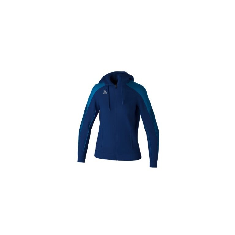 Erima Evo Star Training Jacket with Hood (high wearing comfort) navy blue/blue Ladies