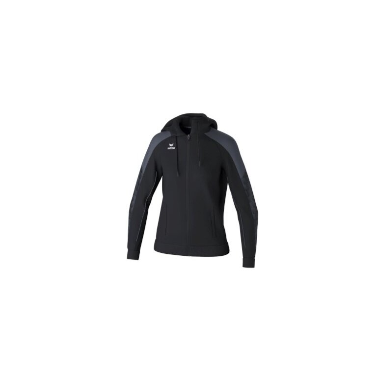 Erima Evo Star Training Jacket with Hood (high wearing comfort) black/grey Ladies