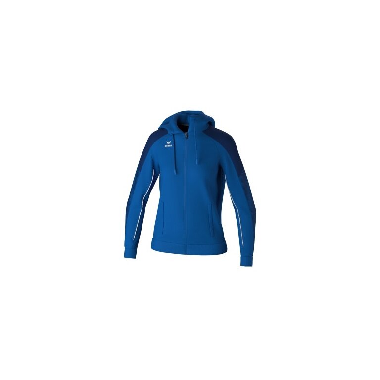 Erima Training Jacket Evo Star with Hood (high wearing comfort) royal blue/navy blue Ladies