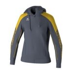 Erima Training Jacket Evo Star with Hood (high wearing comfort) grey/yellow Ladies