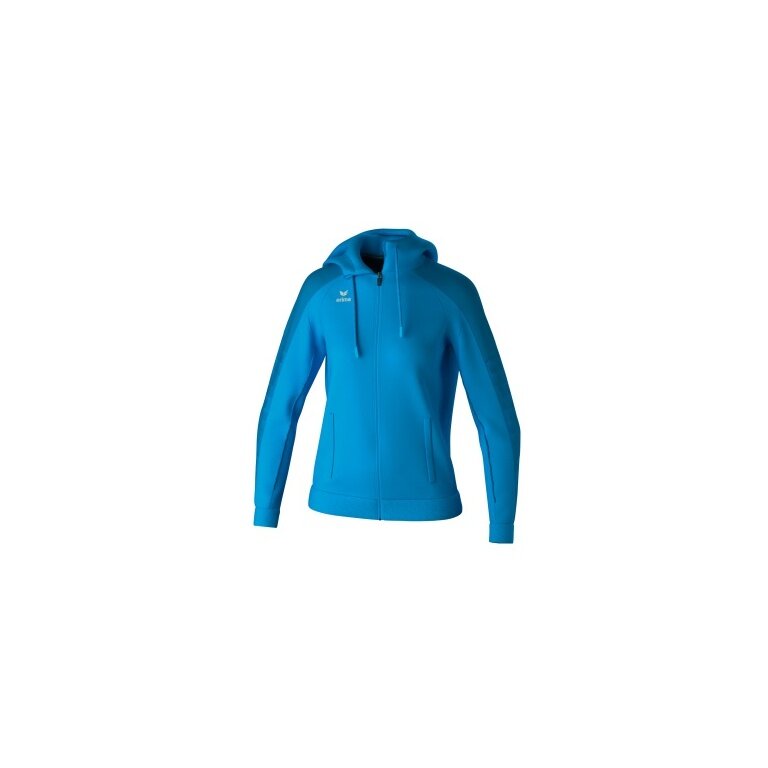 Erima Training Jacket Evo Star with Hood (high wearing comfort) curacaoblue Ladies