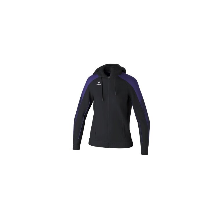 Erima Training Jacket Evo Star with Hood (high wearing comfort) black/purple Ladies