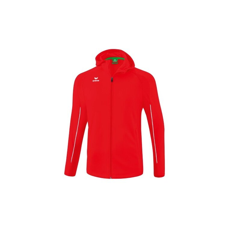 Erima Training Jacket Liga Star with Hood (durable and elastic functional material) red/white Men