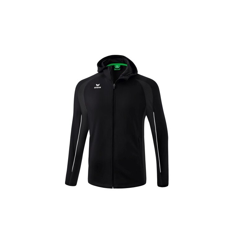 Erima Training Jacket Liga Star with Hood (durable and elastic functional material) black/white Men