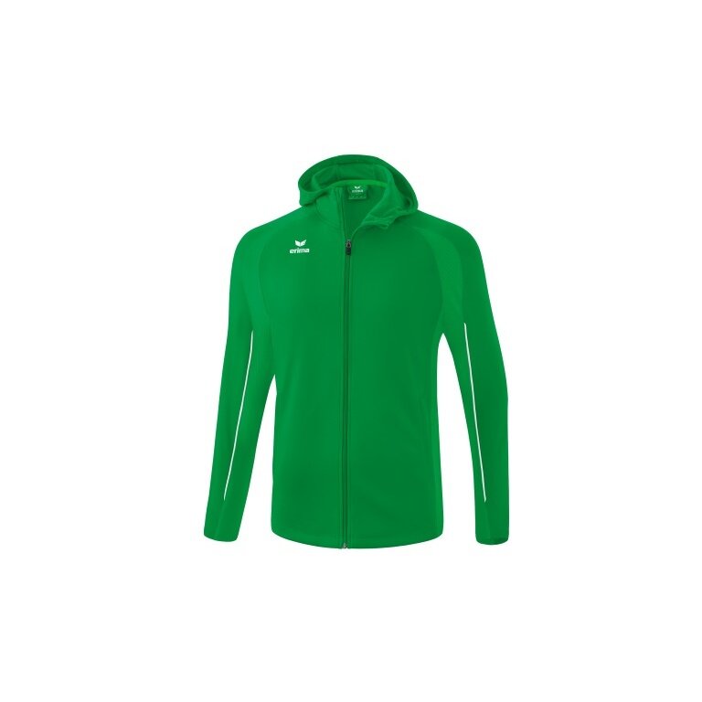 Erima Training Jacket Liga Star with Hood (durable and elastic functional material) emerald green/white Boys
