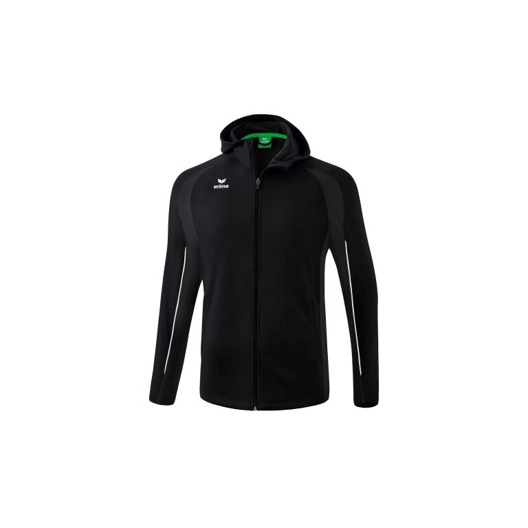 Erima Training Jacket Liga Star with Hood (durable and elastic functional material) black/white Boys