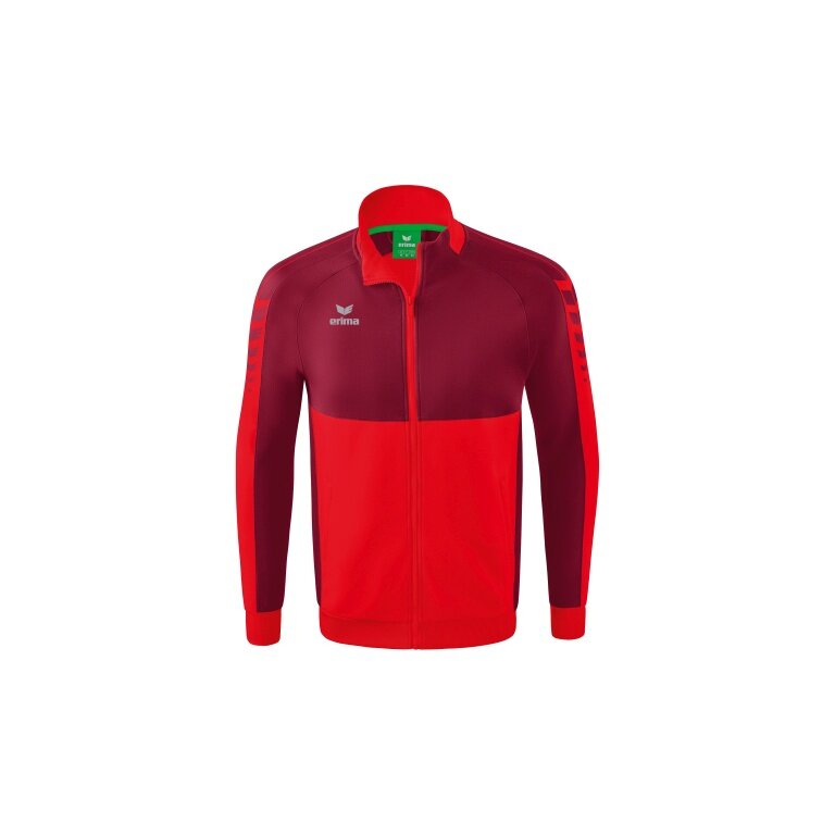 Erima Training Jacket Six Wings Worker (100% Polyester, Stand-up collar, durable) red/bordeaux Men
