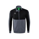 Erima Training Jacket Six Wings Worker (100% Polyester, Stand-up collar, durable) grey/black Men