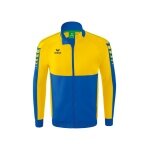 Erima Training Jacket Six Wings Worker (100% Polyester, Stand-up collar, durable) navy blue/yellow Men
