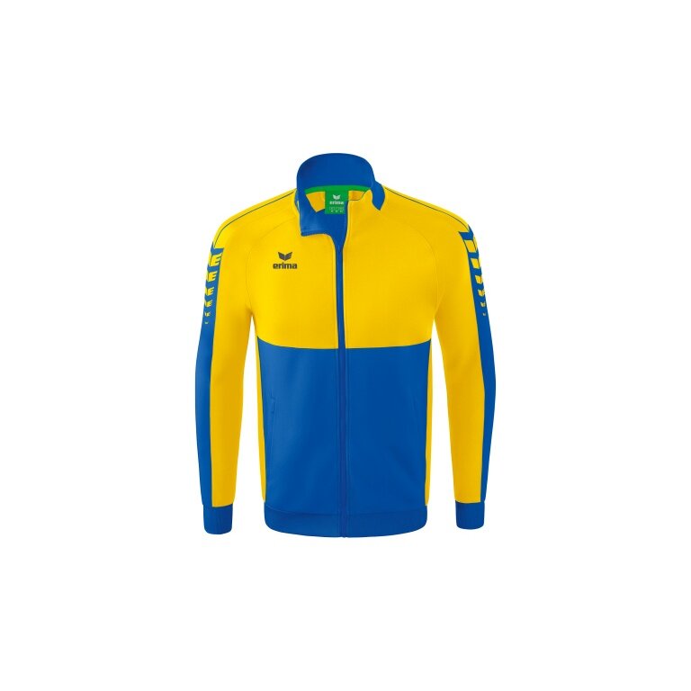 Erima Training Jacket Six Wings Worker (100% Polyester, Stand-up collar, durable) navy blue/yellow Men