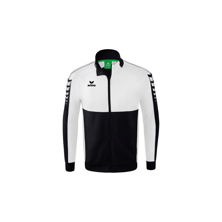 Erima Training Jacket Six Wings Worker (100% Polyester, Stand-up collar, durable) black/white Men