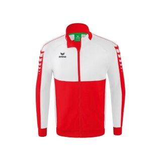 Erima Training Jacket Six Wings Worker (100% Polyester, Stand-up collar, durable) red/white Men