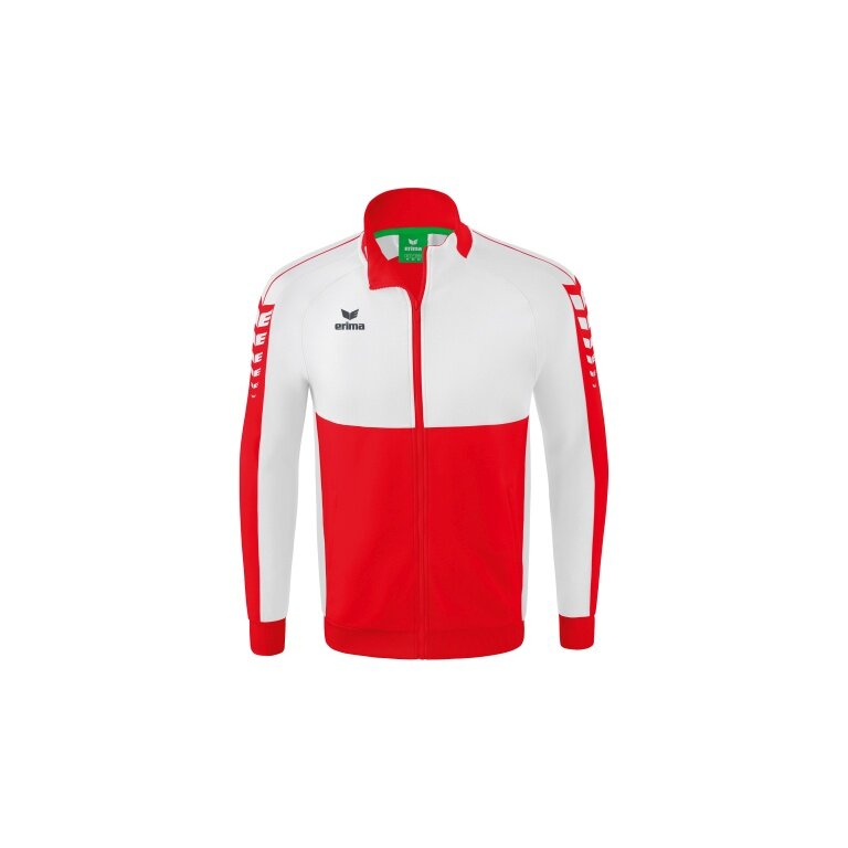 Erima Training Jacket Six Wings Worker (100% Polyester, Stand-up collar, durable) red/white Men