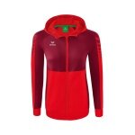 Erima Training Jacket Six Wings with Hood (Cotton Blend, Soft, Comfortable, Tailored Cut) Red/Bordeaux Women