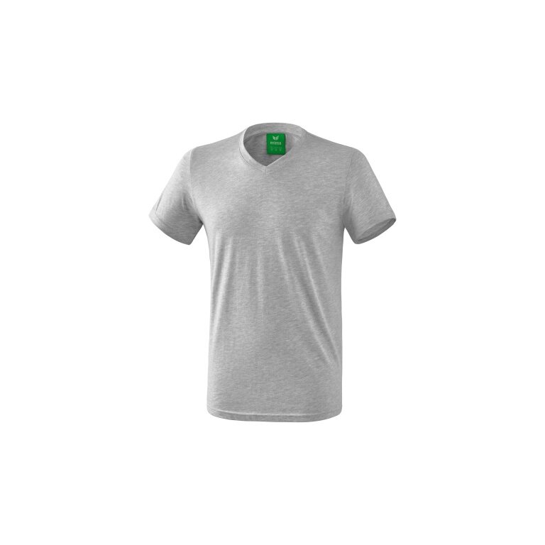 Erima Sport T-shirt Basic Style (100% Cotton, V-neck) grey Men
