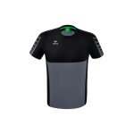 Erima Sport T-shirt Six Wings (100% Polyester, quick-drying, comfortable feel) grey/black Boys