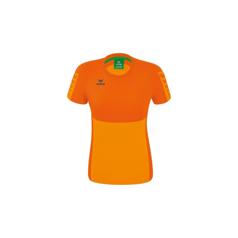 Erima Sport-Shirt Six Wings (100% Polyester, tailored cut, quick-drying) orange Women
