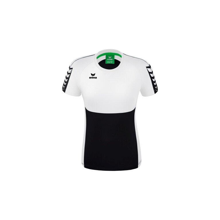 Erima Sport-Shirt Six Wings (100% Polyester, tailored cut, quick-drying) black/white Women
