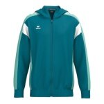 Erima Celebrate 125 Training Jacket with Hood (breathable, 100% Polyester) tahitian blue/mint Men's