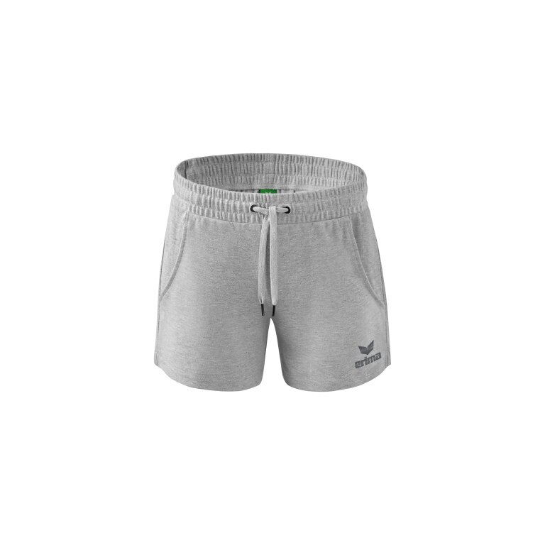 Erima Leisure Pants Essential Team Sweatshorts short - soft cotton blend, light stretch - light grey Women