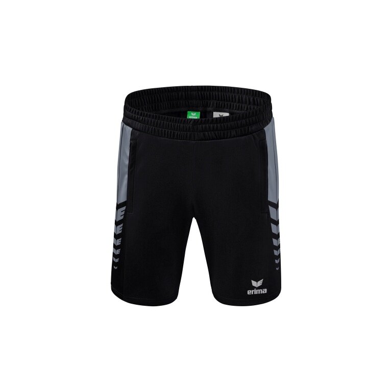 Erima Sport Pants Six Wings Worker Shorts short (100% Polyester, without inner slip, comfortable) black/grey Boys