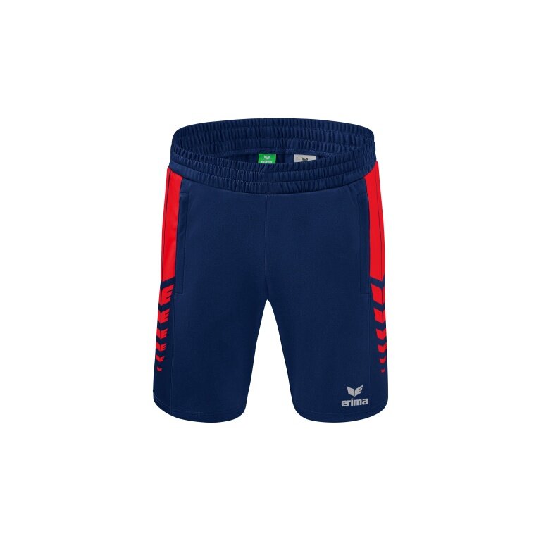 Erima Sport Pants Six Wings Worker Shorts short (100% Polyester, without inner slip, comfortable) navy blue/red Boys