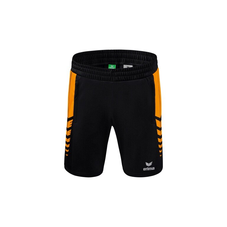 Erima Sport Pants Six Wings Worker Shorts short (100% Polyester, without inner slip, comfortable) black/orange Boys