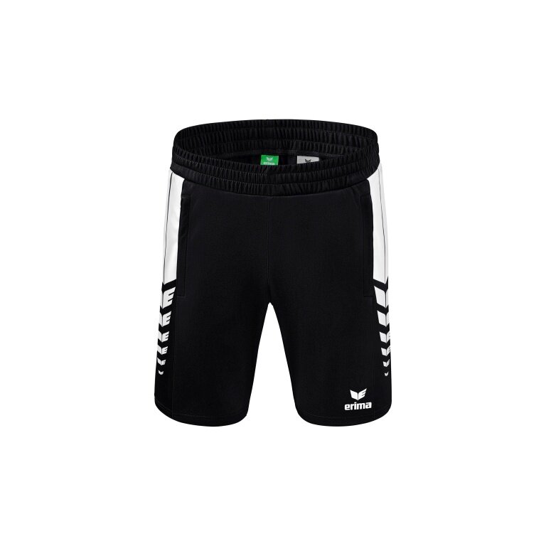Erima Sport Shorts Six Wings Worker Shorts short (100% Polyester, without inner lining, comfortable) black/white Boys